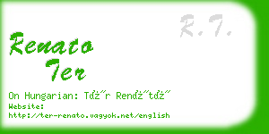 renato ter business card